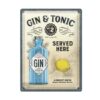 Gin tonic served here - metalen bord