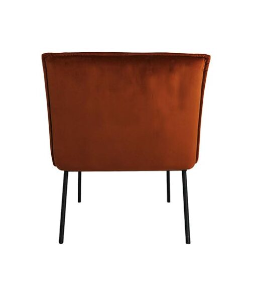 Velvet fauteuil Kelly orange