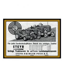 Steyr traktoren - metalen bord