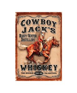 Whiskey, rusty water distillery since 1849 - metalen bord