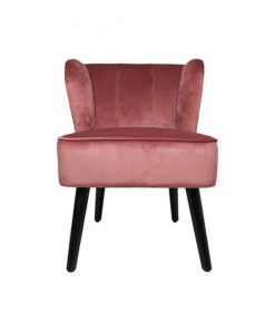 Hadid velours fauteuil roze