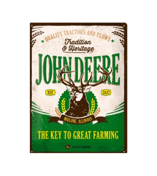 John Deere great farming - metalen bord