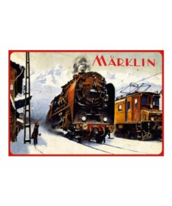 Marklin trein winter - metalen bord