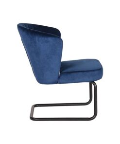 Fauna fauteuil velours blauw