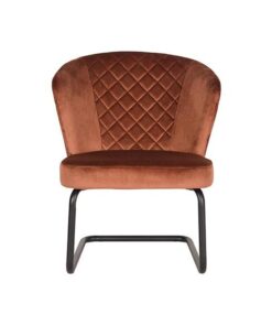 Fauna fauteuil velours roest