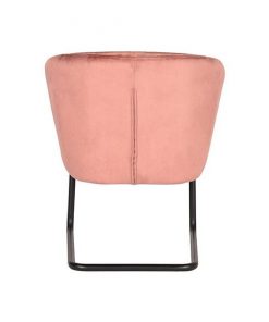 Fauna fauteuil velours roze