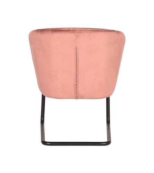 Fauna fauteuil velours roze