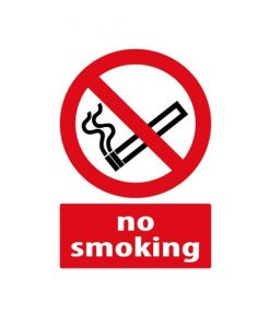 No Smoking - metalen bord