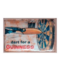 Guiness and darts - metalen bord