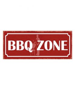 BBQ Zone rood - metalen bord