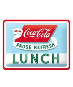 Coca Cola pause refresh lunch - metalen bord