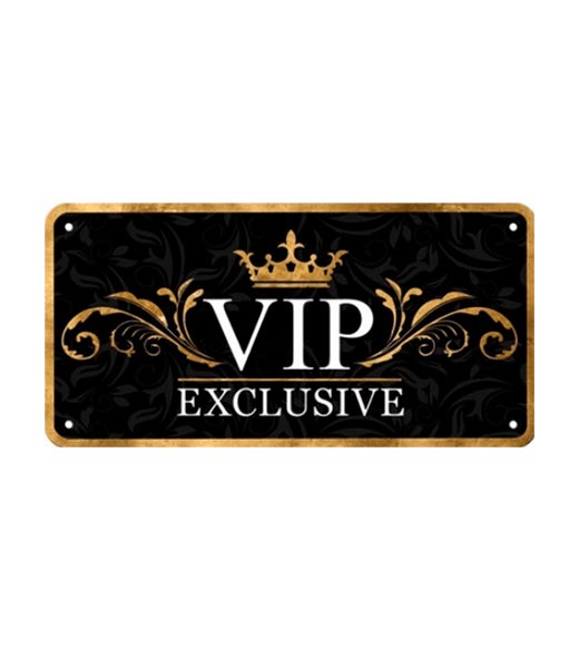 Vip Exclusive lounge - metalen bord