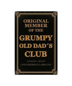 Grumpy Old dad's club - metalen bord