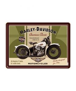 Harley Davidson knucklehead 1936 61E - metalen bord