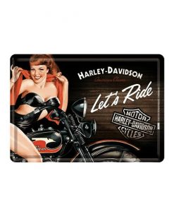Let's ride Harley Davidson - metalen bord