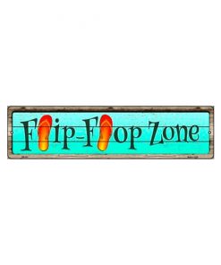 flip flop zone - metalen bord