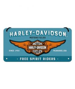 Harley Davidson 10cm x 20cm - metalen bord