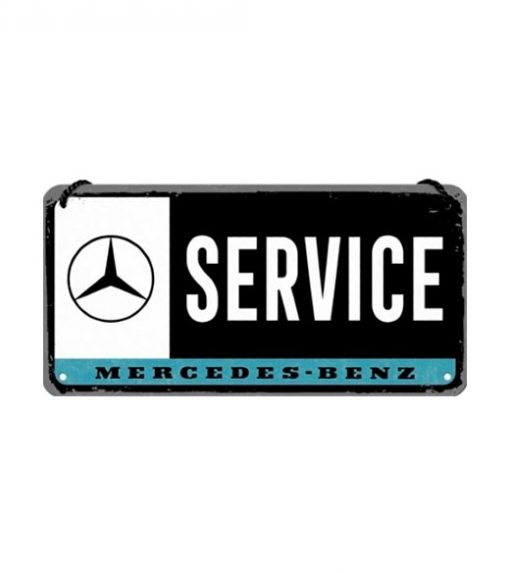Mercedes service - metalen bord