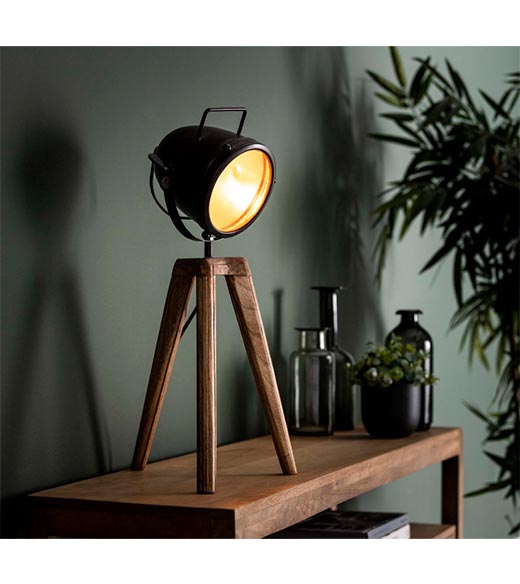 Sprow houten tafellamp 1-lichts