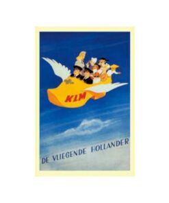 KLM Vliegende Hollander klomp - metalen bord