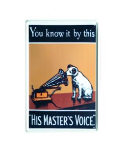 Masters voice - metalen bord