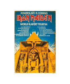 Iron Maiden Slavery Tour 84 - metalen bord