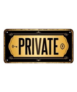 Private - metalen bord