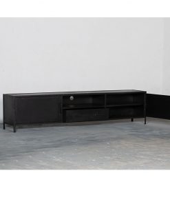 Trevor tv meubel industrieel zwart metaal 200cm/240cm