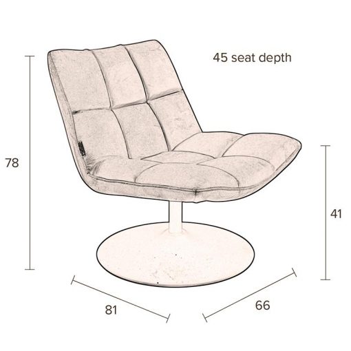 Dutchbone lounge fauteuil Bar vintage bruin