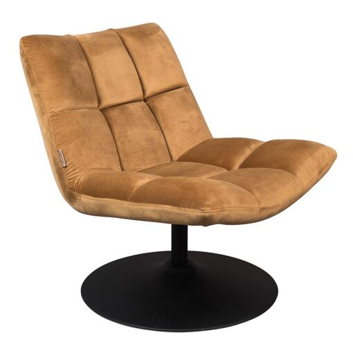 Dutchbone lounge fauteuil Bar velvet goud bruin