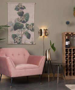 Dutchbone lounge fauteuil Kate roze