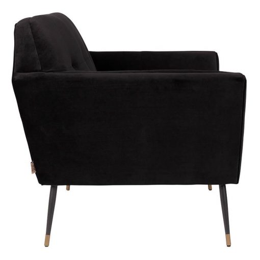 Dutchbone lounge fauteuil Kate zwart