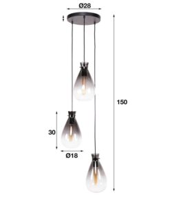 Lionel 3-lichts hanglamp