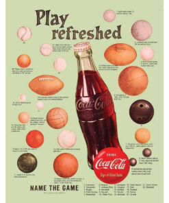Coca Cola name the game - metalen bord