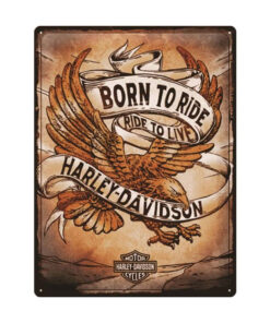 Harley Davidson Ride to Live - metalen bord
