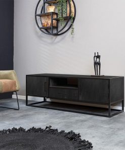 Morada tv meubel industrieel zwart 145cm