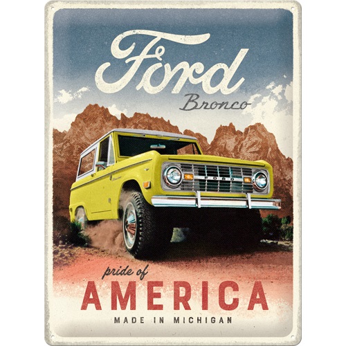 Ford Bronco - metalen bord