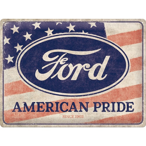 Ford US flag - metalen bord