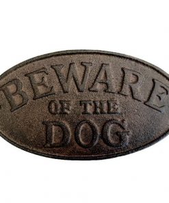 Beware of dog- metalen bord
