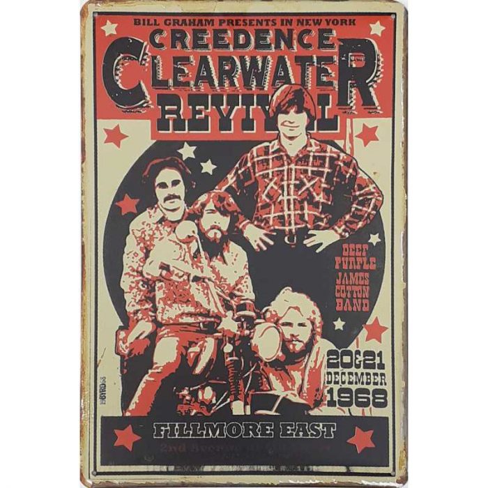 Creedence Clearwater Revival fillmore - metalen bord