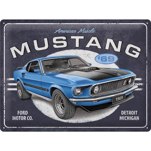 Ford Mustang 1969 - metalen bord