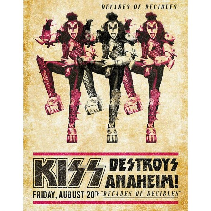 Kiss destroys Anaheim - metalen bord