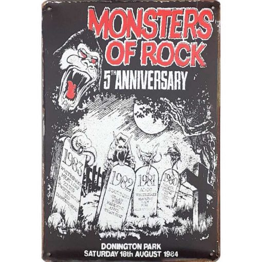 Monsters of rock anniversary - metalen bord