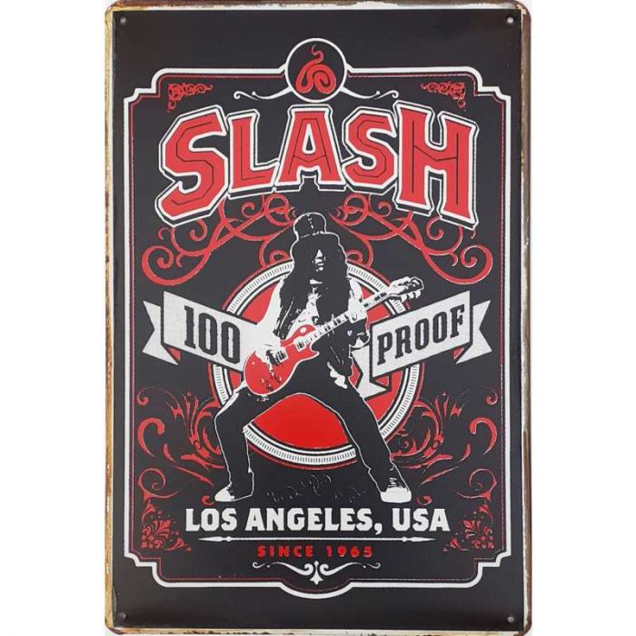 Slash 100 proof - metalen bord