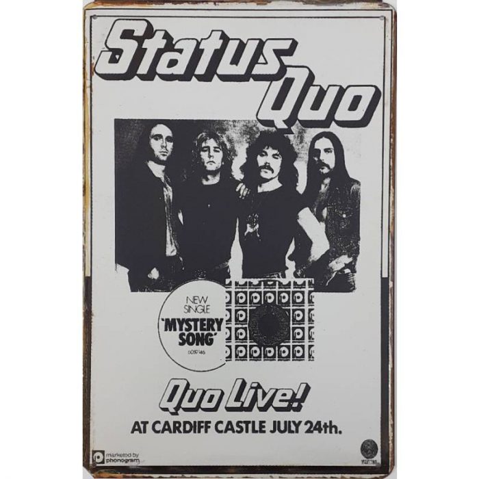 Status Quo live - metalen bord