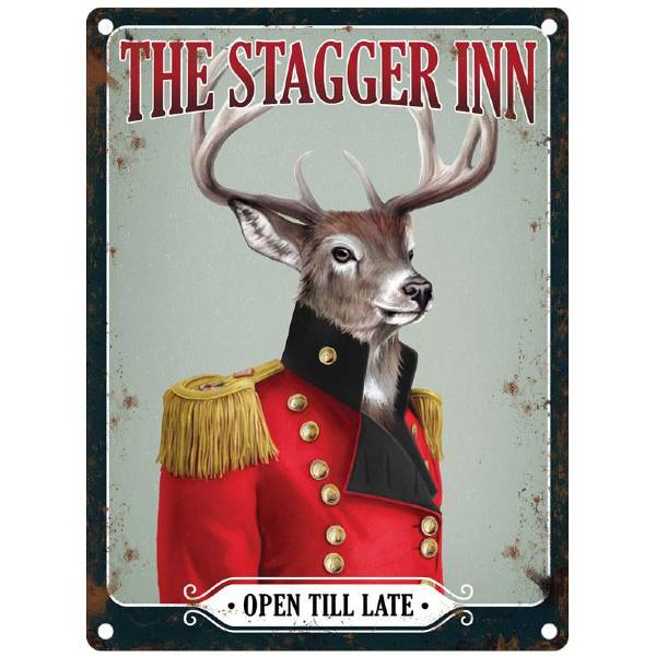 The Stagger Inn - metalen bord