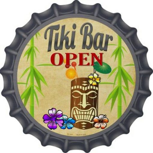 Tiki Bar rond - metalen bord
