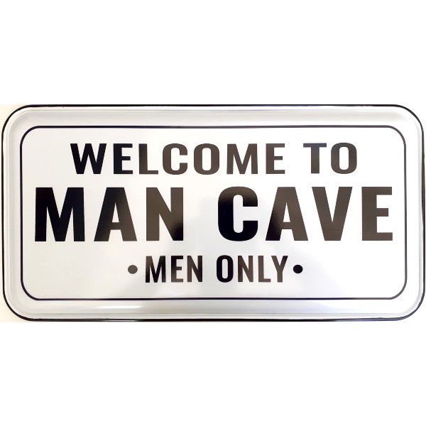 Welcome to Man Cave - metalen bord