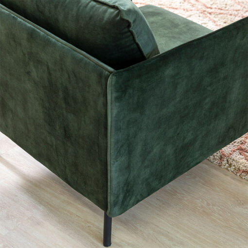 Riza 1 zits fauteuil Velvet groen