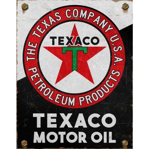 Texaco Motor Oil metalen bord